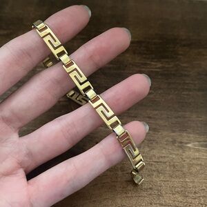 Gold Coloured Greek Key Bracelet